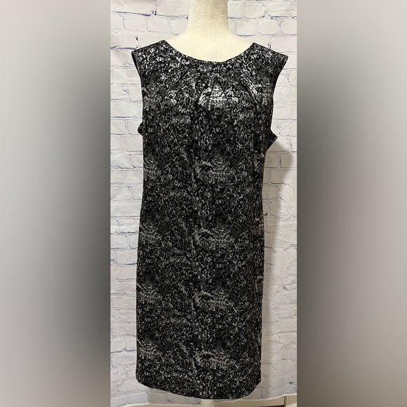 Jonathan Martin Womens zipper back Dress Black & silver size 18 - Picture 2 of 7